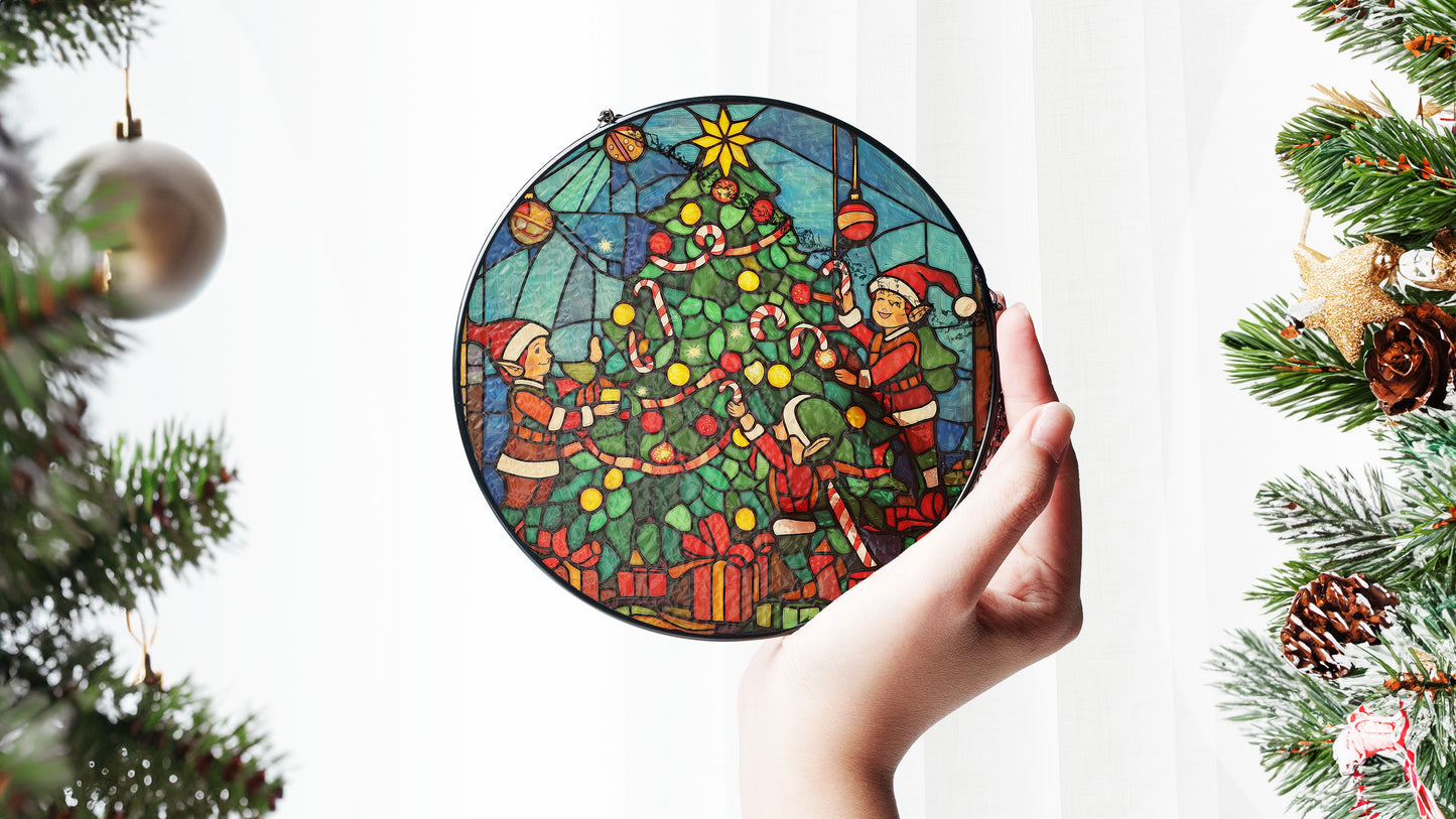 Christmas Suncatcher, Holiday Window Decor, Unique Christmas Gift Idea, CM010