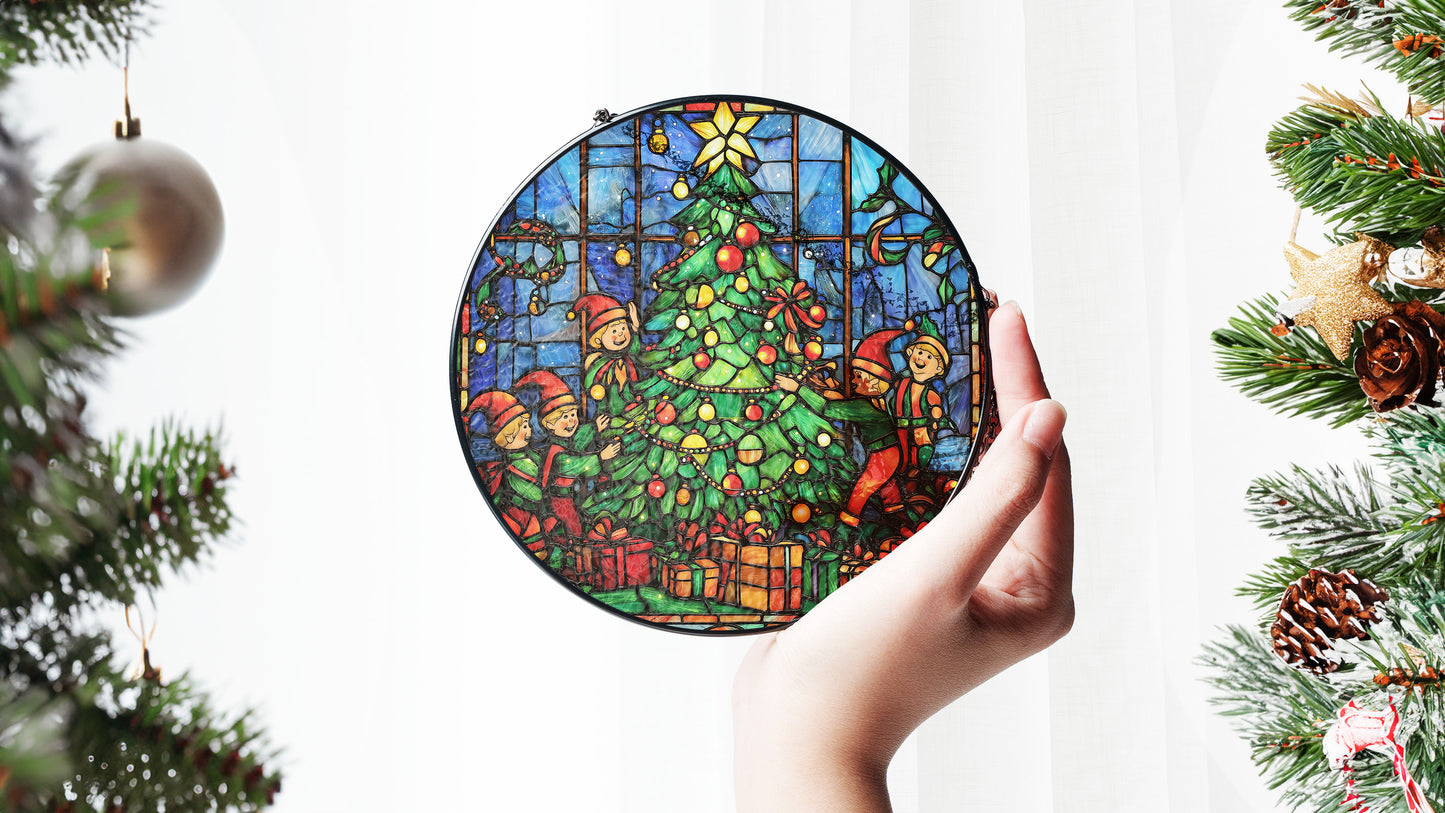 Christmas Suncatcher, Holiday Window Decor, Unique Christmas Gift Idea, CM011