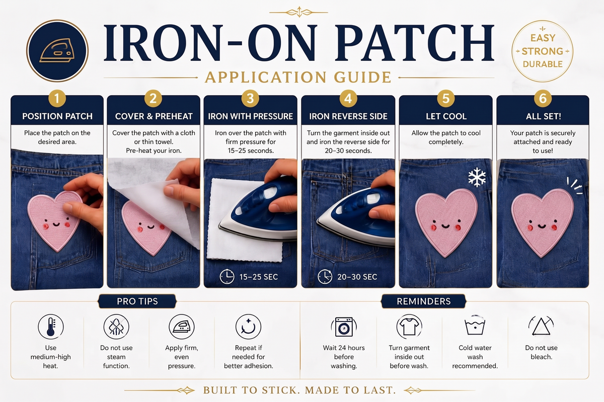 Cute Pink Heart Embroidered Patch – Kawaii Love Heart Iron-On Patch for Clothing & Accessories