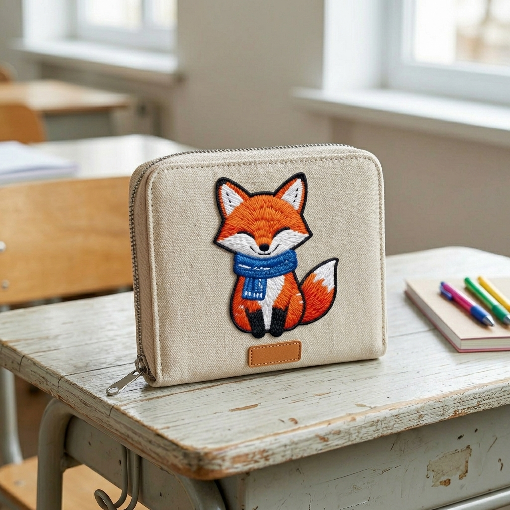 Cute Fox Embroidered Patch, Orange Fox Iron-On Applique, Animal Embroidery Patch for Jackets, Backpacks, Hats & Clothing