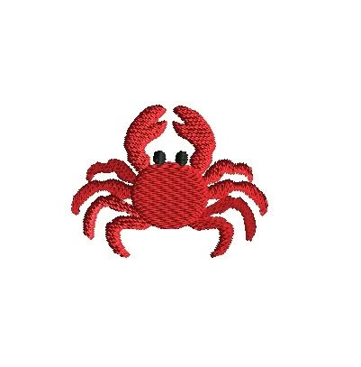 Red Crab Embroidered Patch – Marine Animal Iron On Patch, Ocean Lover Applique, Coastal Sewing Patch