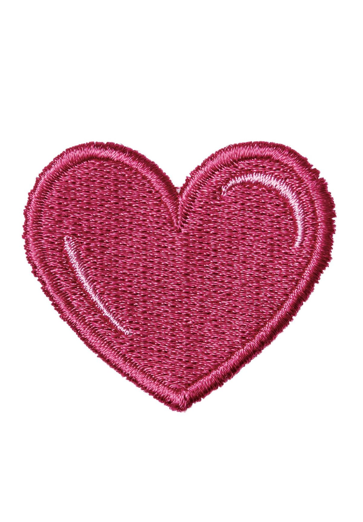 Pink Heart Embroidered Patch – Cute Love Heart Iron-On Sewing Patch for Clothing, Bags & Accessories