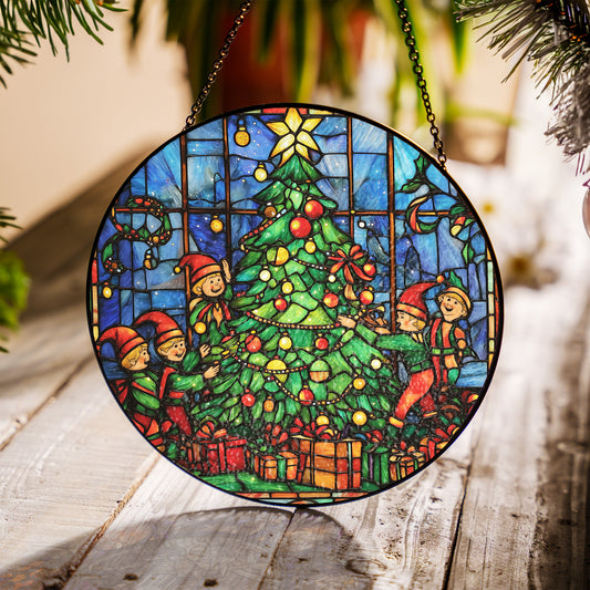 Christmas Suncatcher, Holiday Window Decor, Unique Christmas Gift Idea, CM011