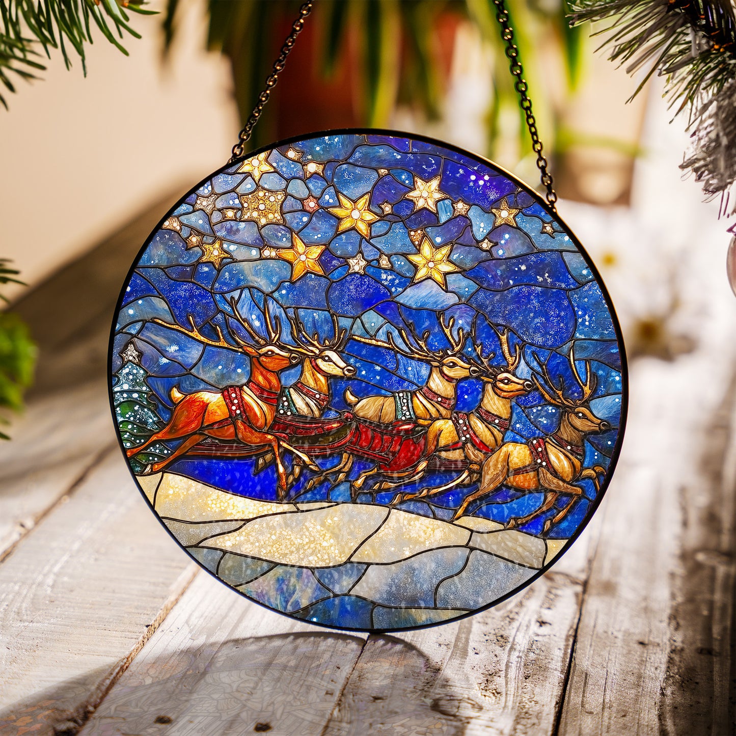 Christmas Suncatcher, Holiday Window Decor, Unique Christmas Gift Idea, CM014