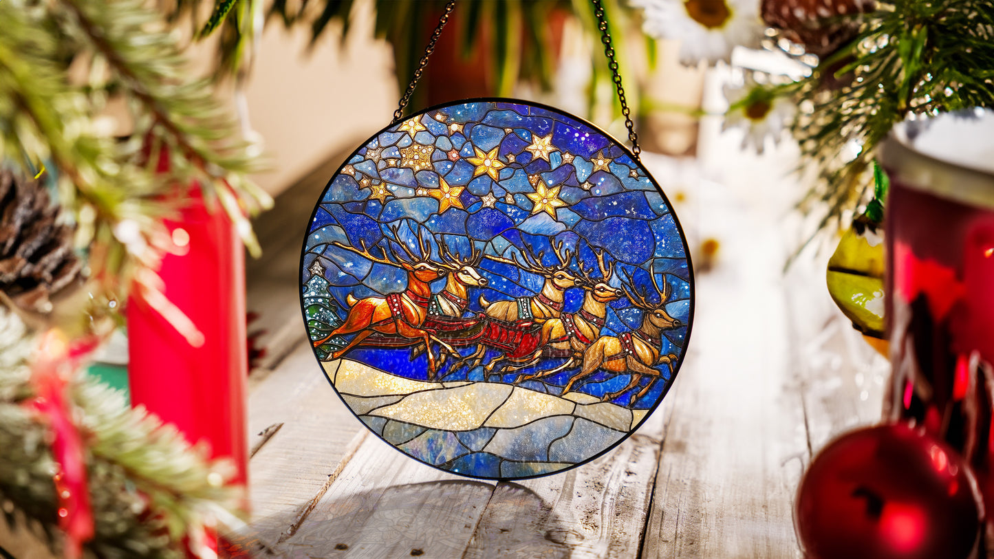 Christmas Suncatcher, Holiday Window Decor, Unique Christmas Gift Idea, CM014