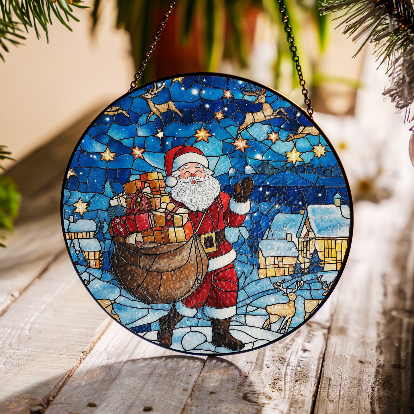 Christmas Suncatcher, Holiday Window Decor, Unique Christmas Gift Idea, CM001