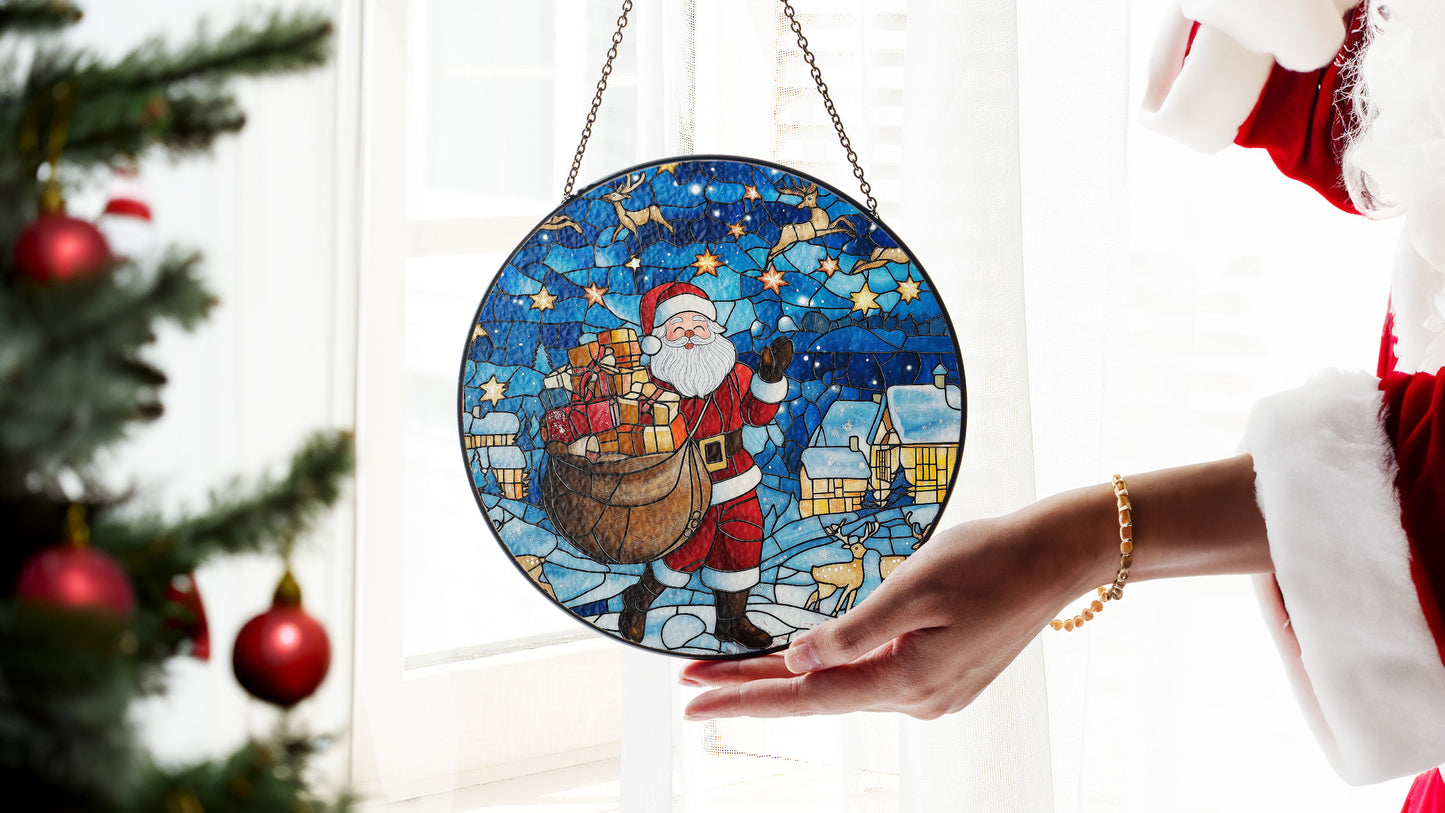 Christmas Suncatcher, Holiday Window Decor, Unique Christmas Gift Idea, CM001