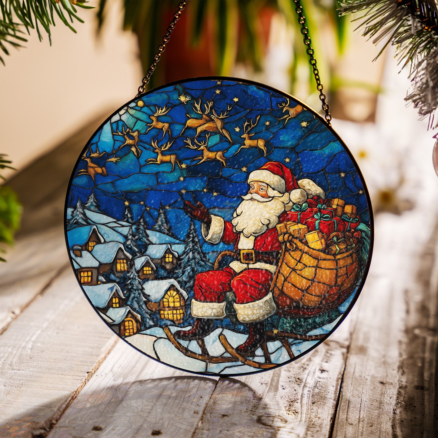 Christmas Suncatcher, Holiday Window Decor, Unique Christmas Gift Idea, CM002