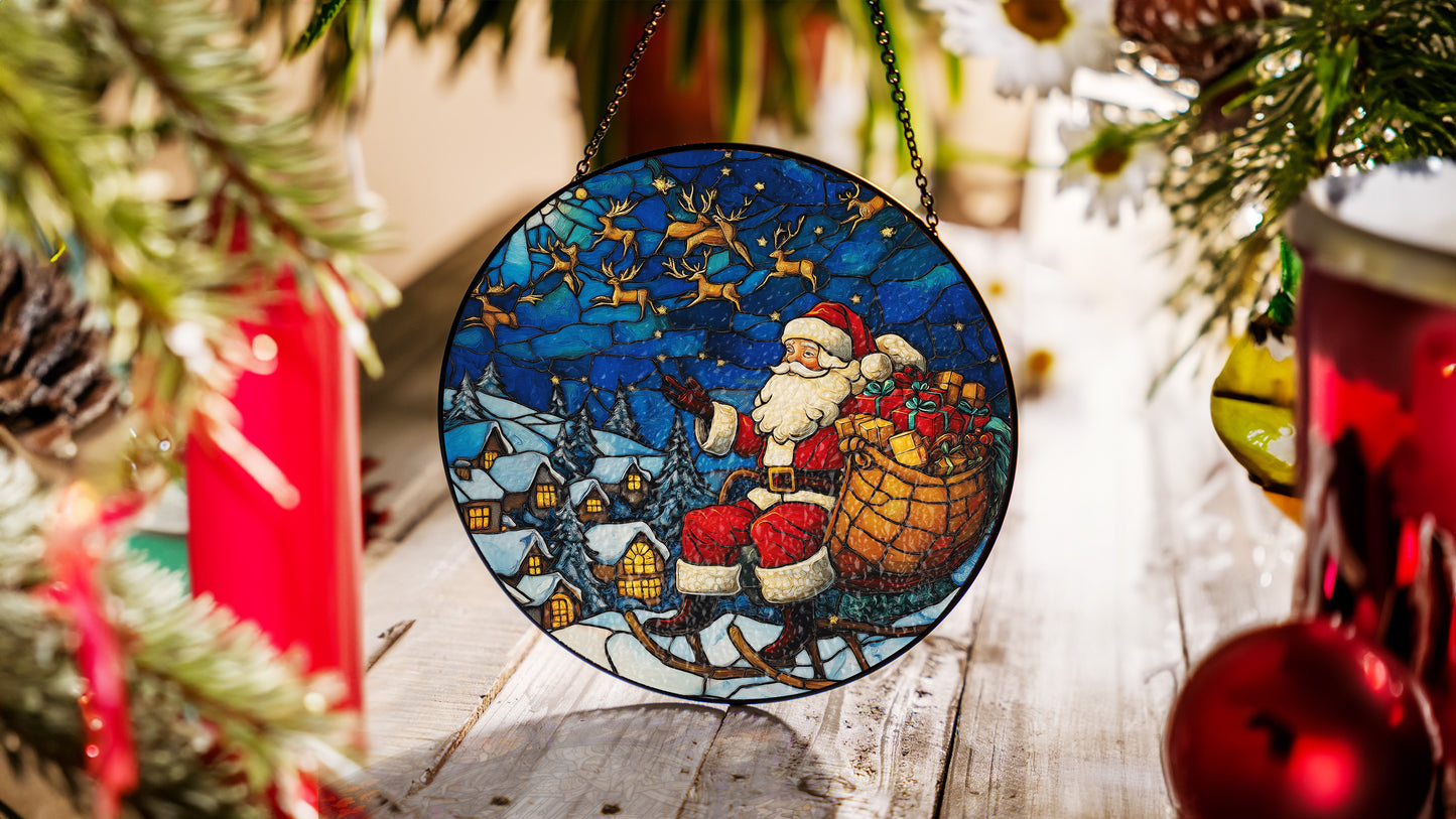 Christmas Suncatcher, Holiday Window Decor, Unique Christmas Gift Idea, CM002