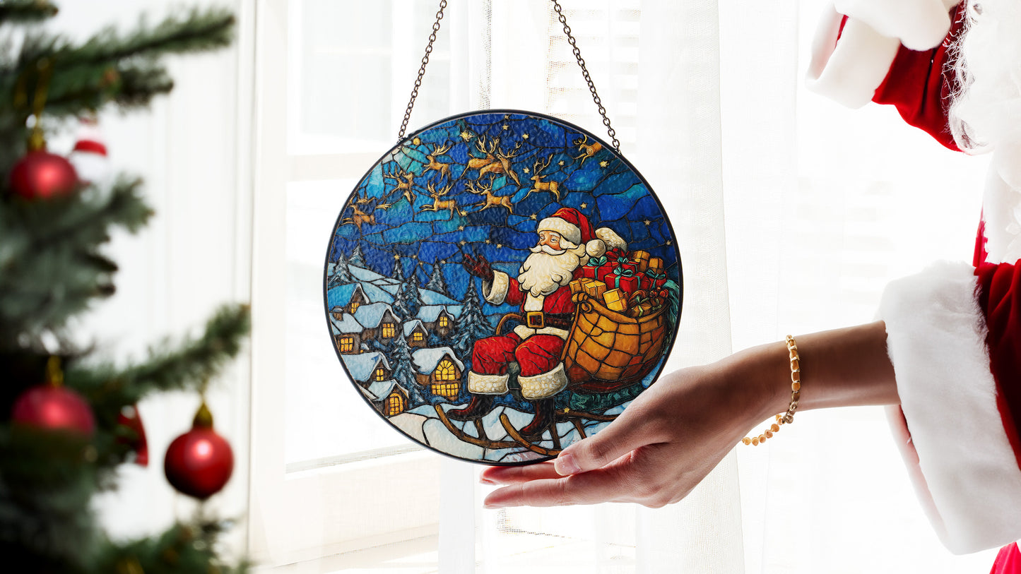 Christmas Suncatcher, Holiday Window Decor, Unique Christmas Gift Idea, CM002