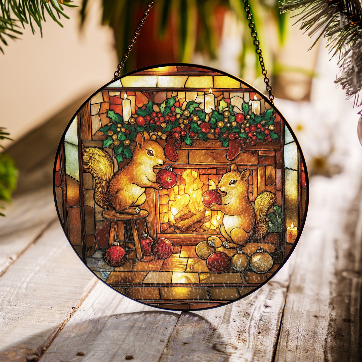 Christmas Suncatcher, Holiday Window Decor, Unique Christmas Gift Idea, CM004