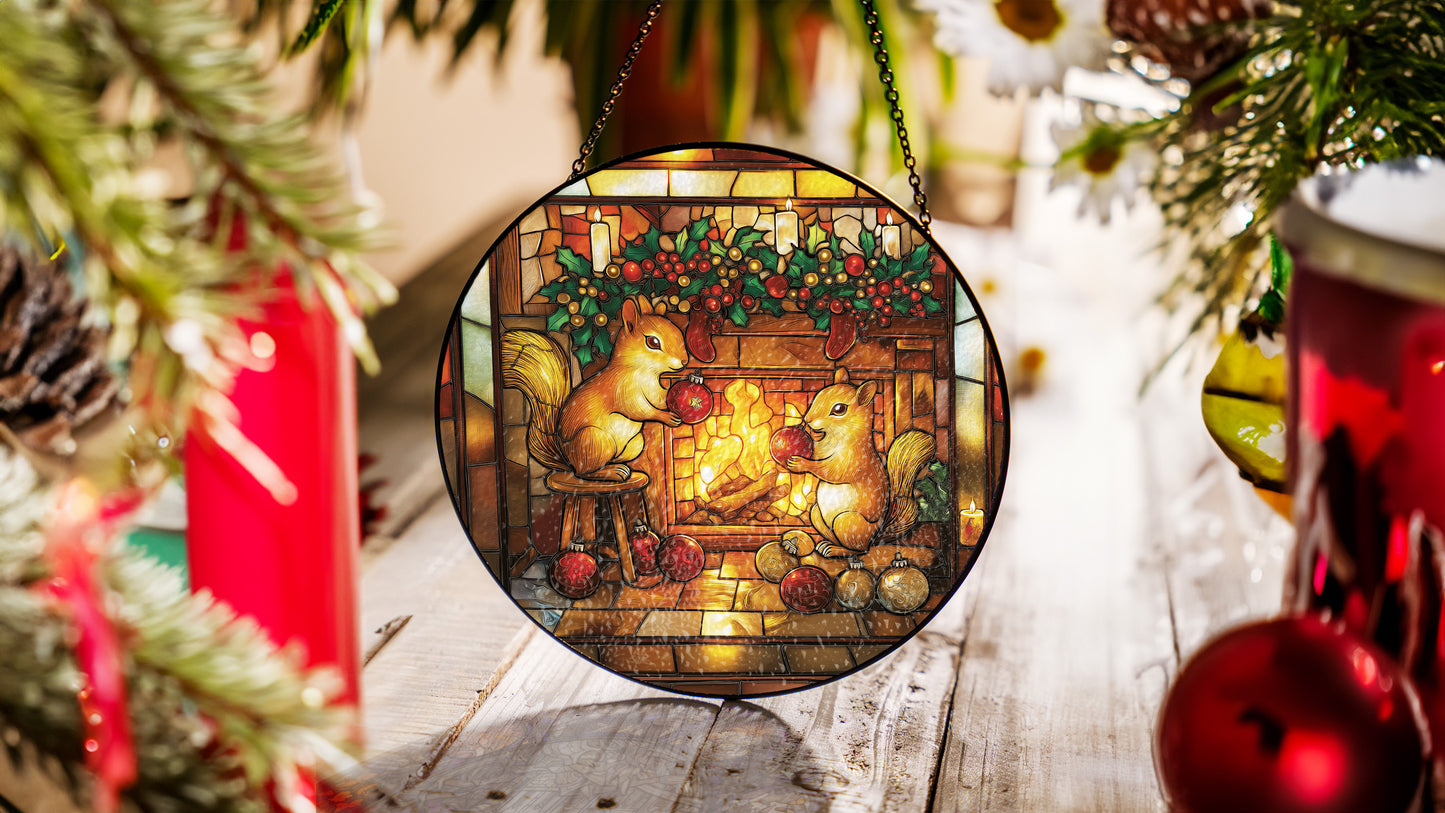 Christmas Suncatcher, Holiday Window Decor, Unique Christmas Gift Idea, CM004