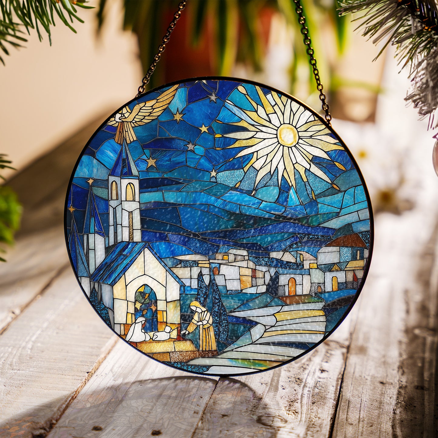 Christmas Suncatcher, Holiday Window Decor, Unique Christmas Gift Idea, CM009