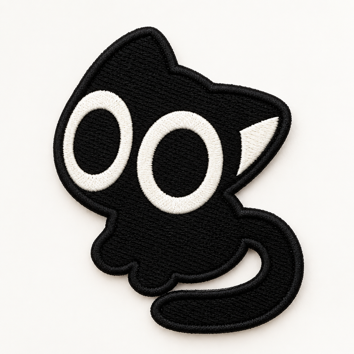 Black Cat Embroidered Patch, Cute Cartoon Cat Iron On Patch, Kawaii Animal Embroidery Patch for Jackets, Hats, Backpacks & Clothing