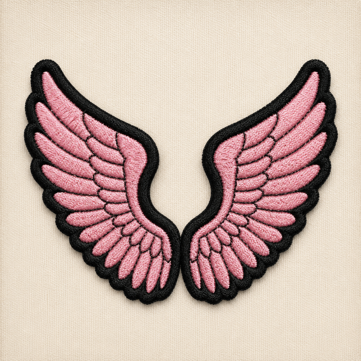 Pink Angel Wings Embroidered Patch, Cute Wing Iron On Patch, Angel Wings Applique, DIY Sewing Patch for Jacket, Bag & Clothing