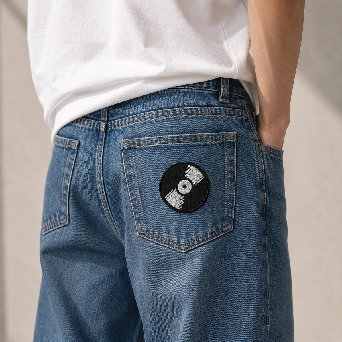 Vinyl Record Embroidered Patch, Music Lover Patch, Retro Record Patch, Iron On Patch, Sew On Patch for Jacket, Hat, Backpack & Clothing