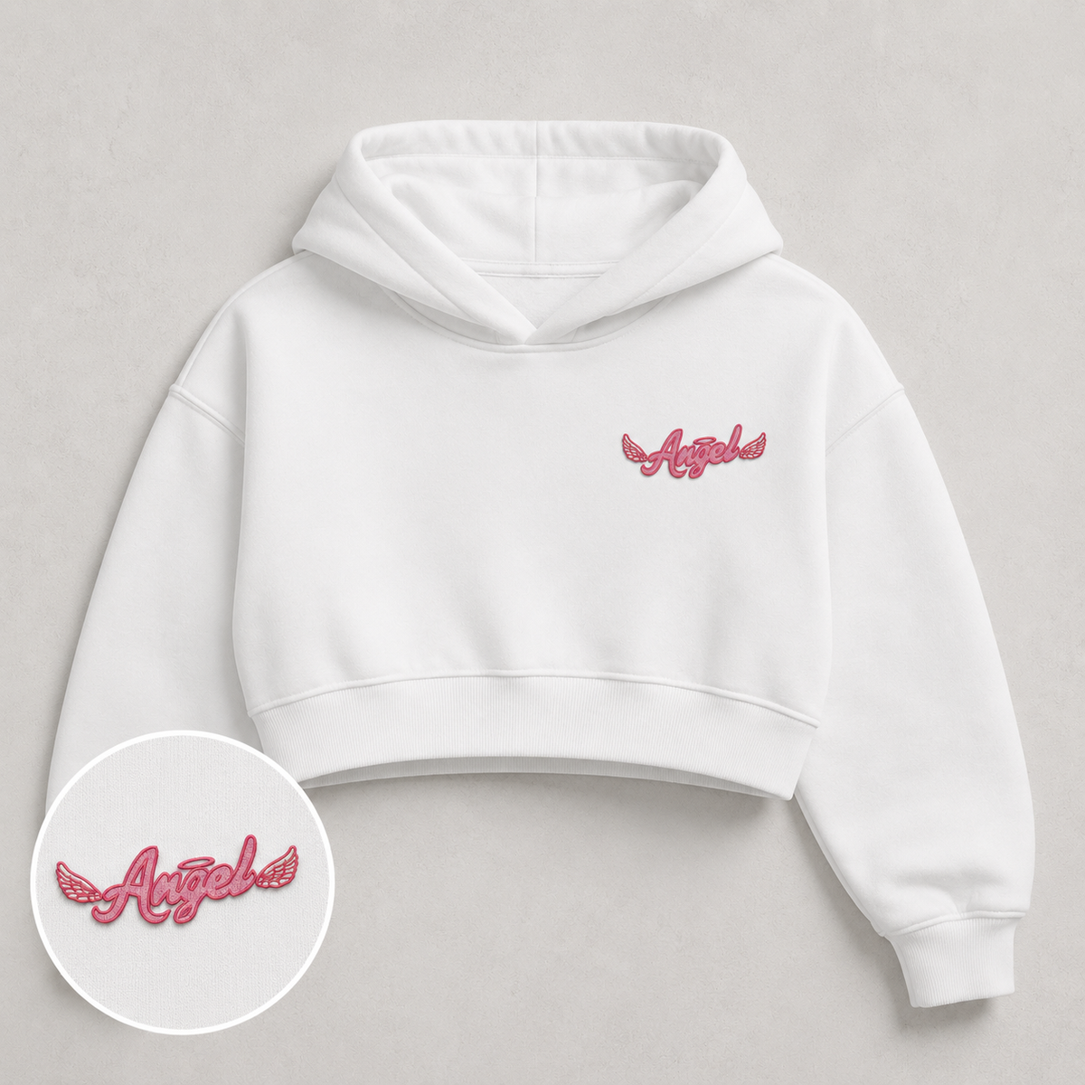 Angel Wings Embroidered Patch – Pink Angel Letter Applique, Cute Iron-On Patch for Clothing, Jackets, Bags & Accessories