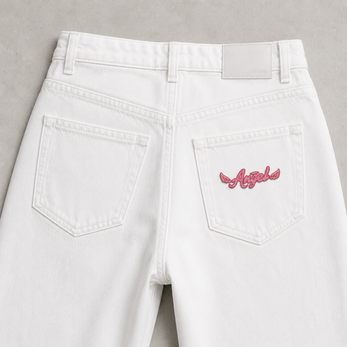 Angel Wings Embroidered Patch – Pink Angel Letter Applique, Cute Iron-On Patch for Clothing, Jackets, Bags & Accessories