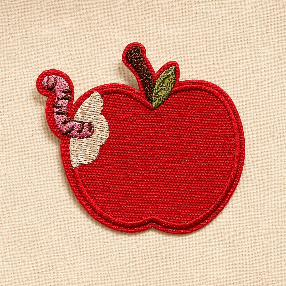 Apple Embroidered Patch, Cute Red Apple Sewing Patch, Fruit Iron On Patch, Food Embroidery Patch for Jacket, Backpack & Clothing