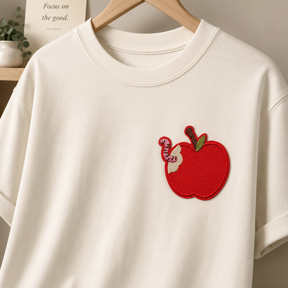Apple Embroidered Patch, Cute Red Apple Sewing Patch, Fruit Iron On Patch, Food Embroidery Patch for Jacket, Backpack & Clothing