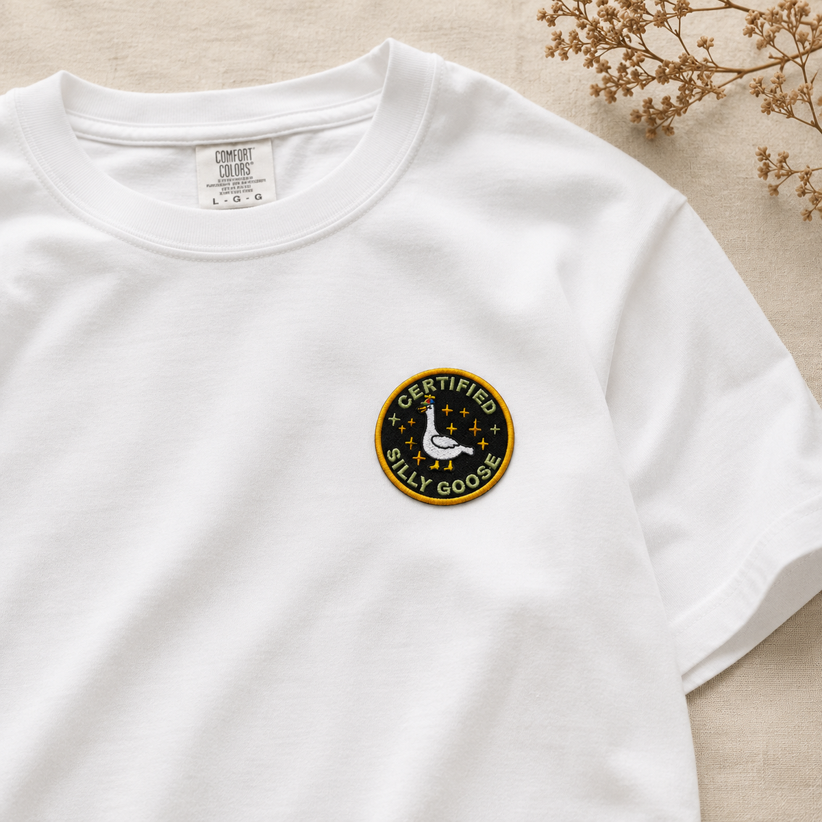 Chemistry Goose Embroidered Patch, Funny Science Duck Patch, Cute Lab Nerd Iron-On Patch, STEM Gift for Scientists & Students