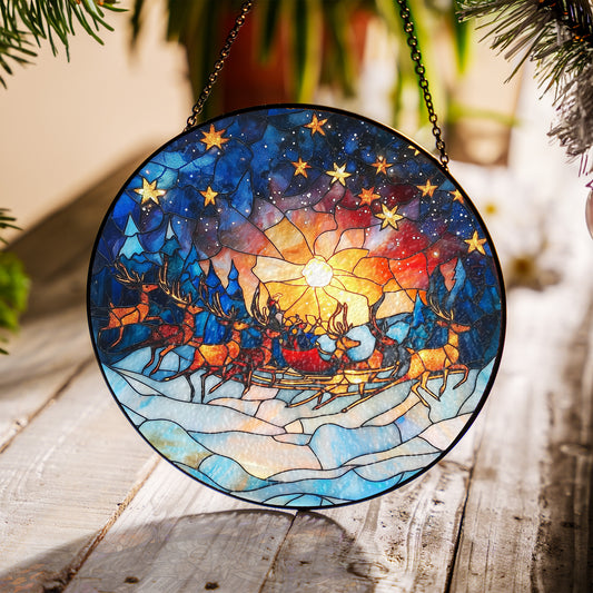 Christmas Suncatcher, Holiday Window Decor, Unique Christmas Gift Idea, CM013