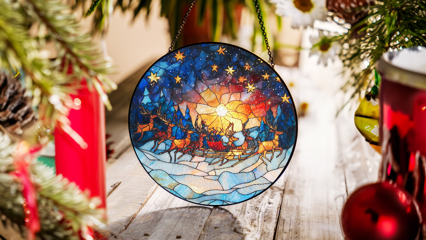 Christmas Suncatcher, Holiday Window Decor, Unique Christmas Gift Idea, CM013