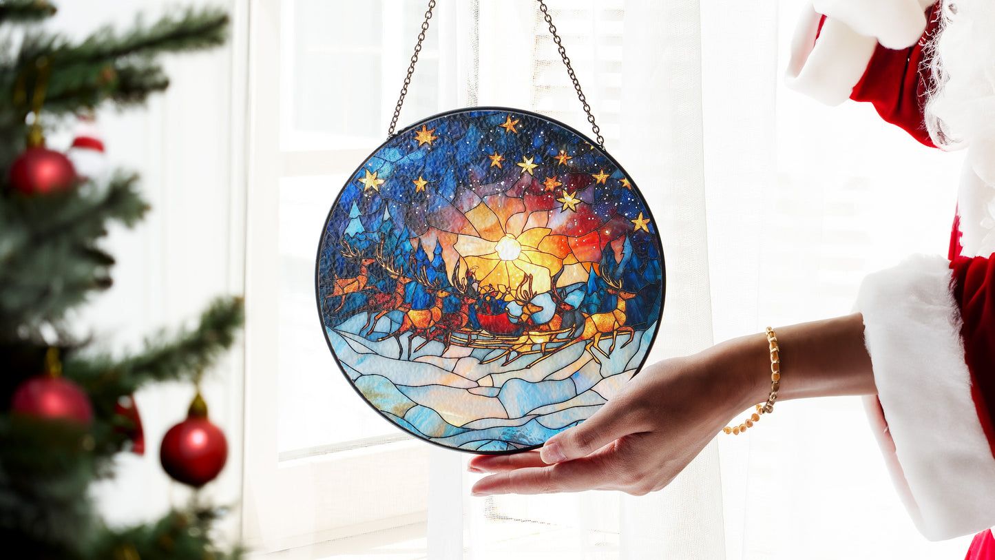 Christmas Suncatcher, Holiday Window Decor, Unique Christmas Gift Idea, CM013