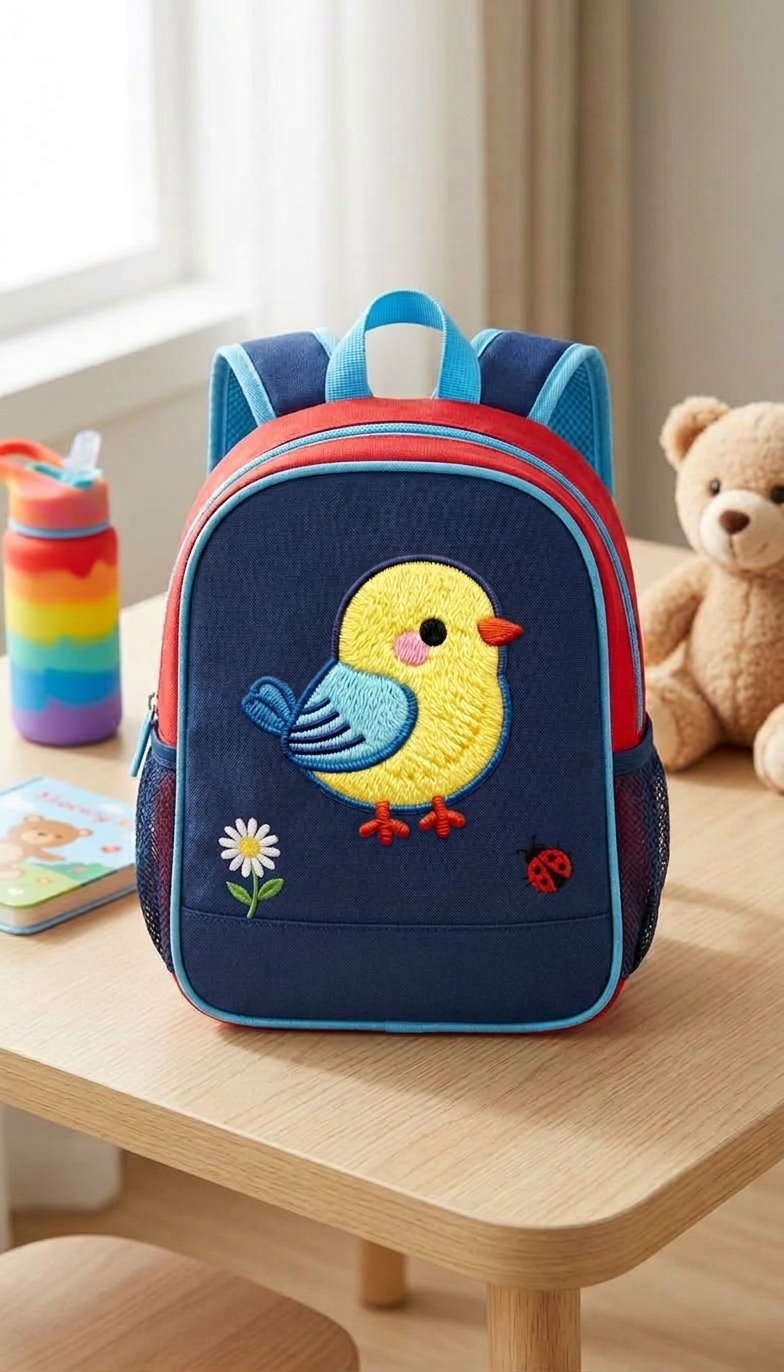 Cute Yellow Bird Embroidered Patch - Iron On / Sew On Applique