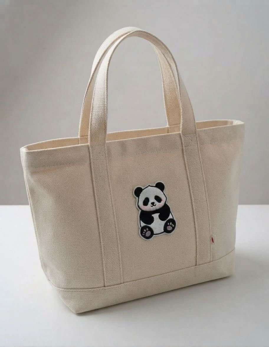 Cute Panda Embroidered Patch – Kawaii Bear Animal Iron-On Patch for Clothing, Bags & Accessories