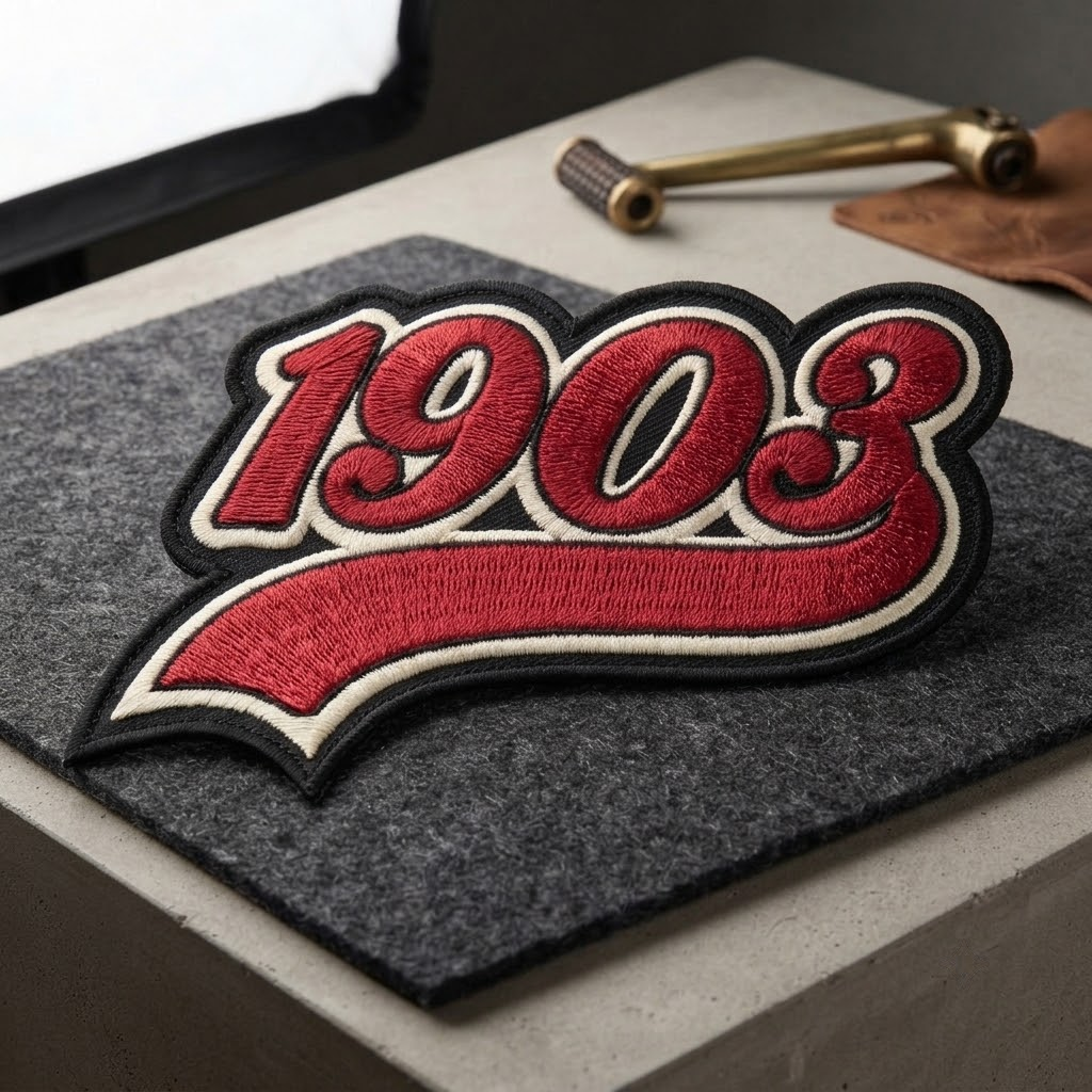 1903 Embroidered Patch, Vintage Number Patch, Retro Iron On Sew On Patch, Sports Jacket & Hat Embroidery Patch