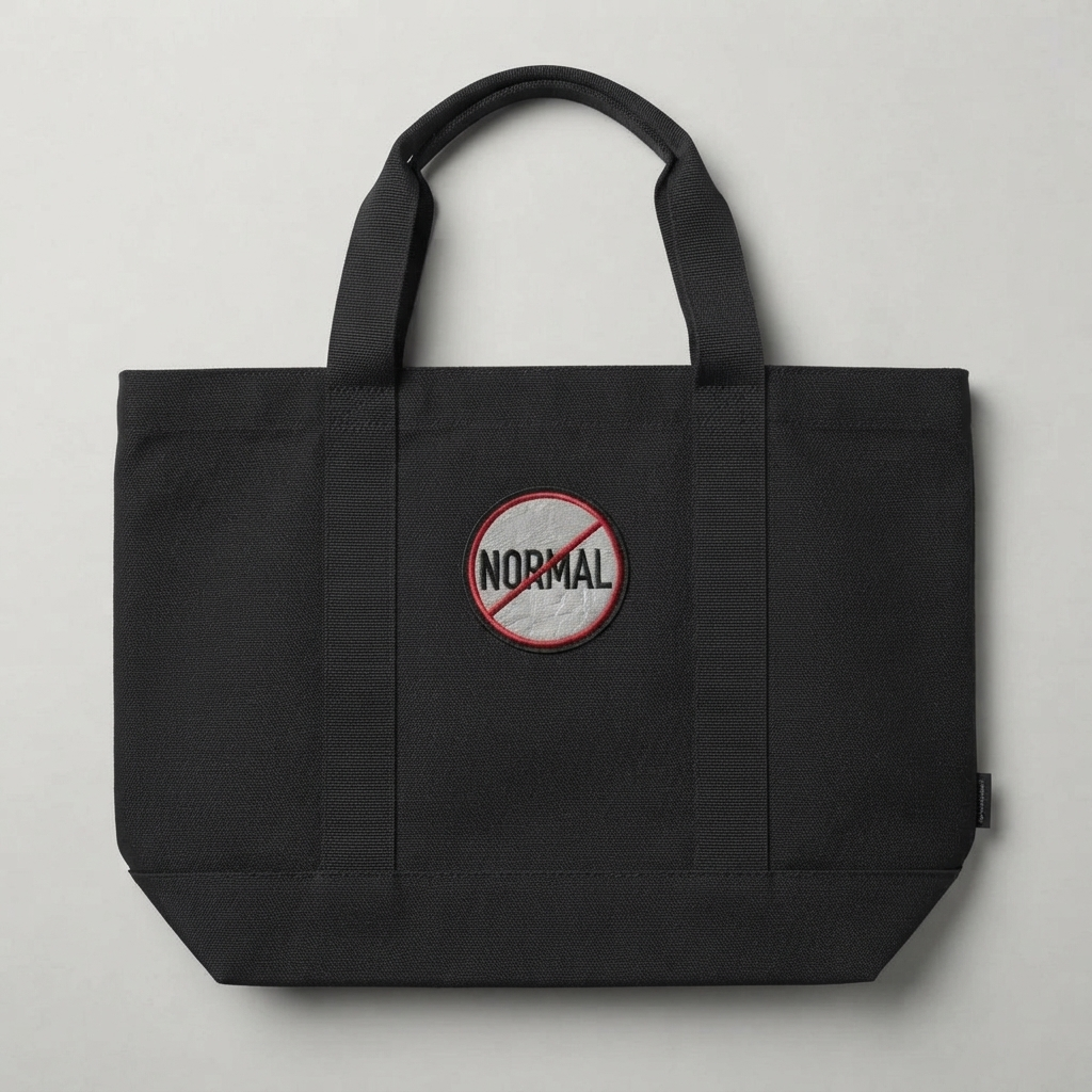 Not Normal Embroidered Patch – Red Prohibition Sign Iron-On Sew-On Patch
