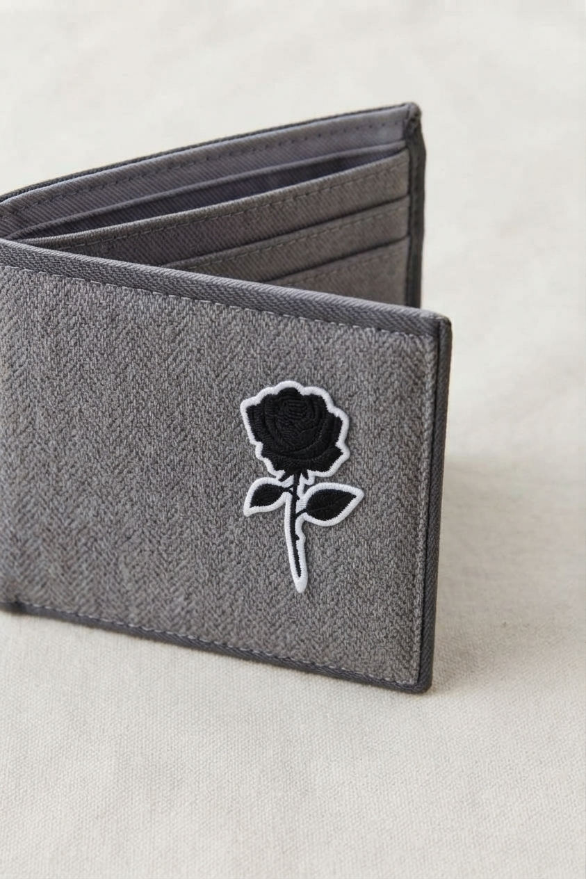 Black Rose Embroidered Patch, Gothic Rose Flower Patch, Floral Iron On Patch, DIY Clothing & Jacket Patch