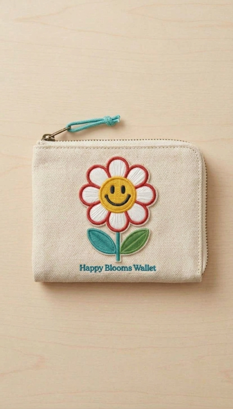 Smiley Face Daisy Flower Embroidered Patch - Retro Cute Floral Iron On / Sew On Applique for Jackets, Bags & Jeans