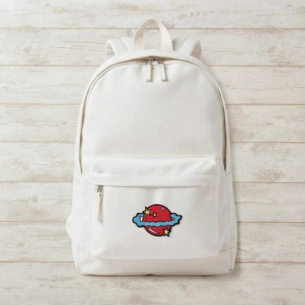 Cosmic Planet Embroidered Patch – Colorful Space Planet Iron-On Patch for Jackets, Backpacks & Clothing