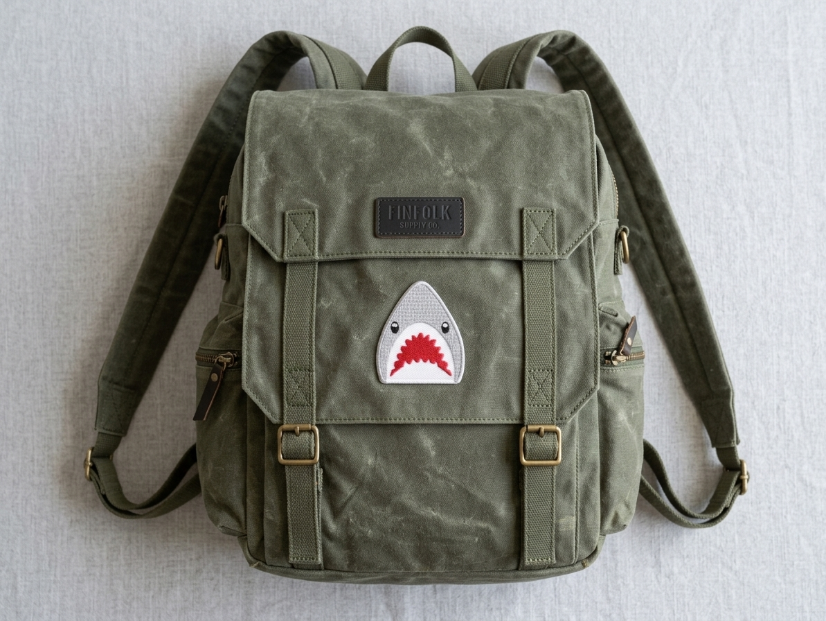 Shark Embroidered Patch, Cute Shark Iron-On Patch, Ocean Animal Embroidery Patch, Marine Life Applique for Jackets, Hats & Bags