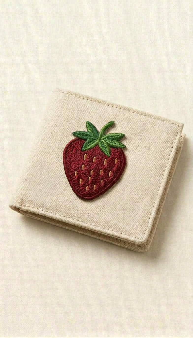 Strawberry Embroidered Patch, Cute Fruit Iron-On Patch, Red Strawberry Applique for Clothing, Jeans, Jackets, Bags & DIY Crafts