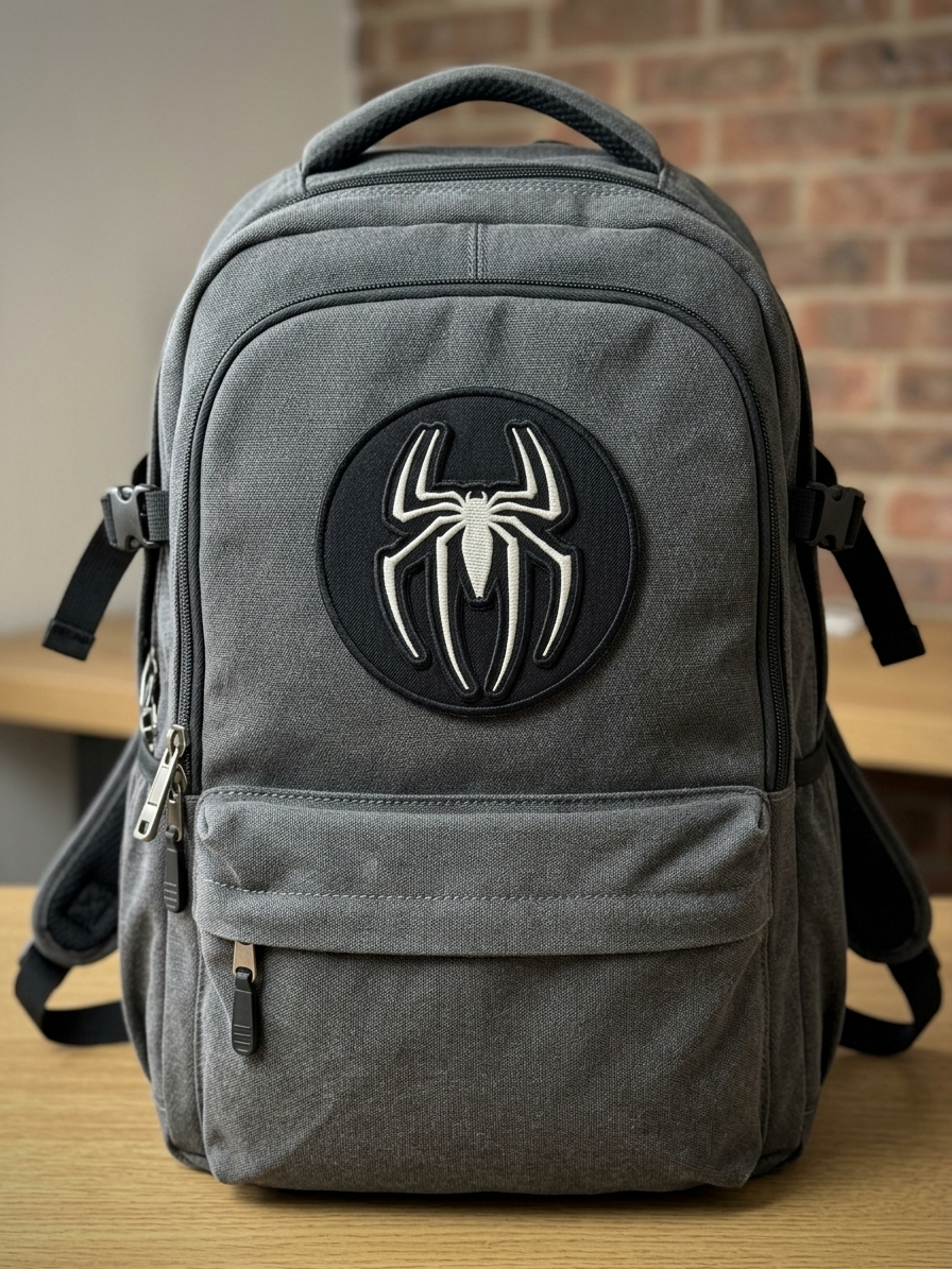 Embroidered Spider Patch, Gothic Spider Iron-On Patch, Halloween Patch, Spooky Punk Clothing Patch, DIY Jacket Backpack Patch