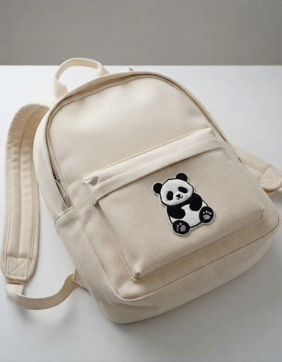 Cute Panda Embroidered Patch – Kawaii Bear Animal Iron-On Patch for Clothing, Bags & Accessories