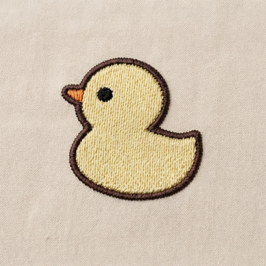 Cute Duck Embroidered Patch, Yellow Rubber Duck Iron On Patch, Kawaii Animal Sew On Patch for Jackets, Shirts, Bags & Hats