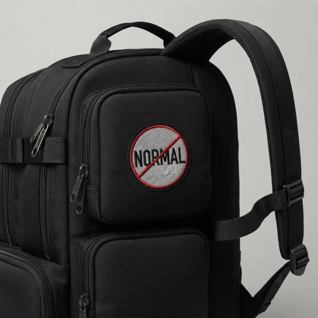 Not Normal Embroidered Patch – Red Prohibition Sign Iron-On Sew-On Patch