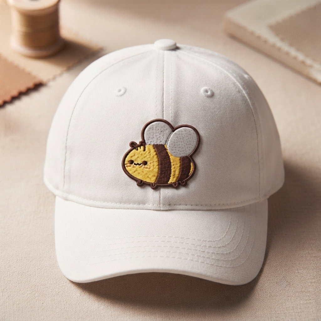 Cute Bee Embroidered Patch – Kawaii Honey Bee Iron-On Patch for Jackets, Bags, Hats & DIY Crafts