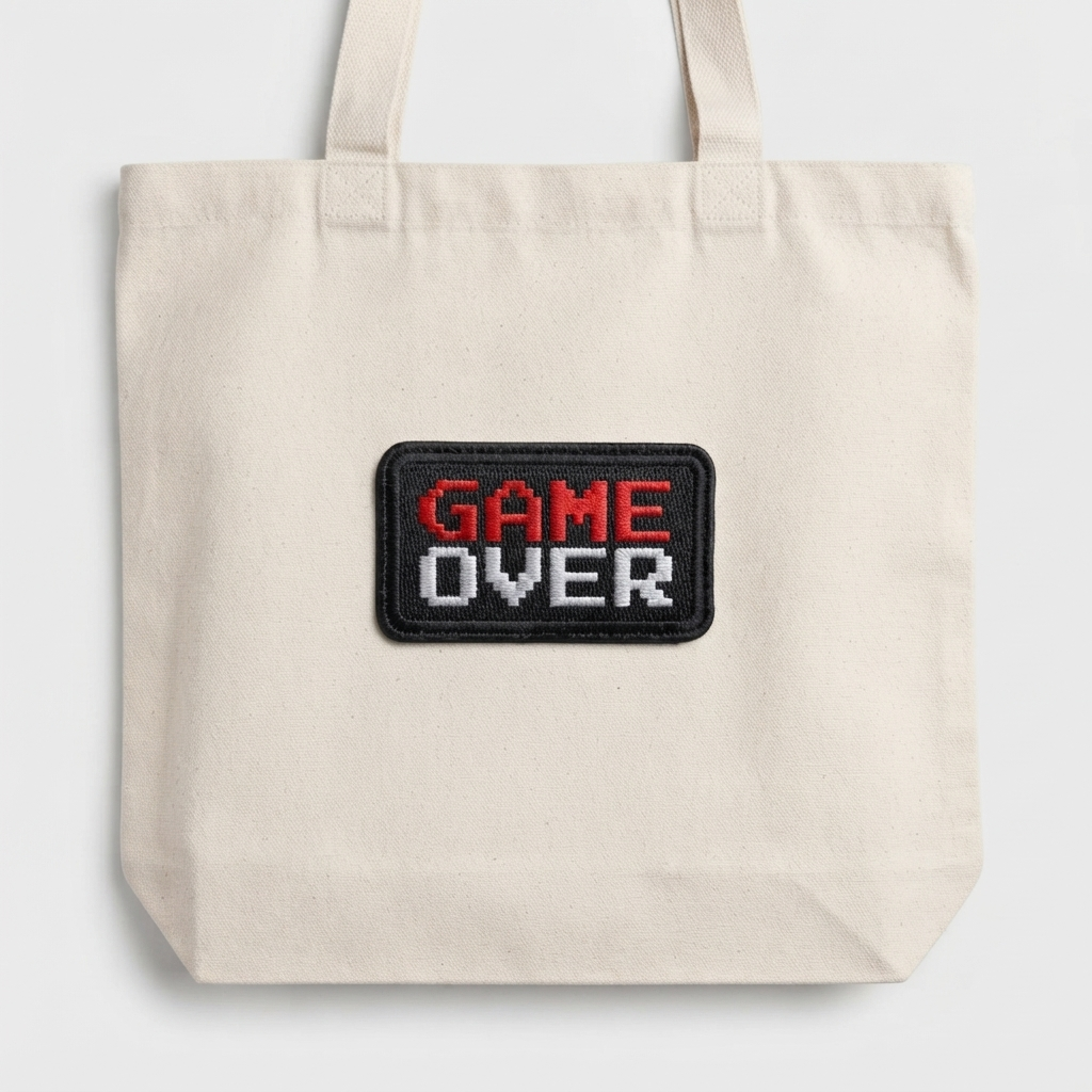 Game Over Embroidered Patch, Gaming Patch, Gamer Iron On Patch, Video Game Badge