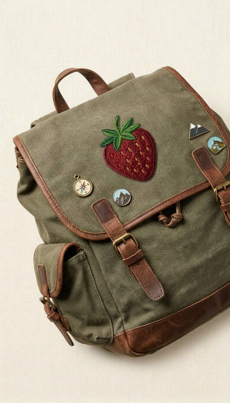 Strawberry Embroidered Patch, Cute Fruit Iron-On Patch, Red Strawberry Applique for Clothing, Jeans, Jackets, Bags & DIY Crafts