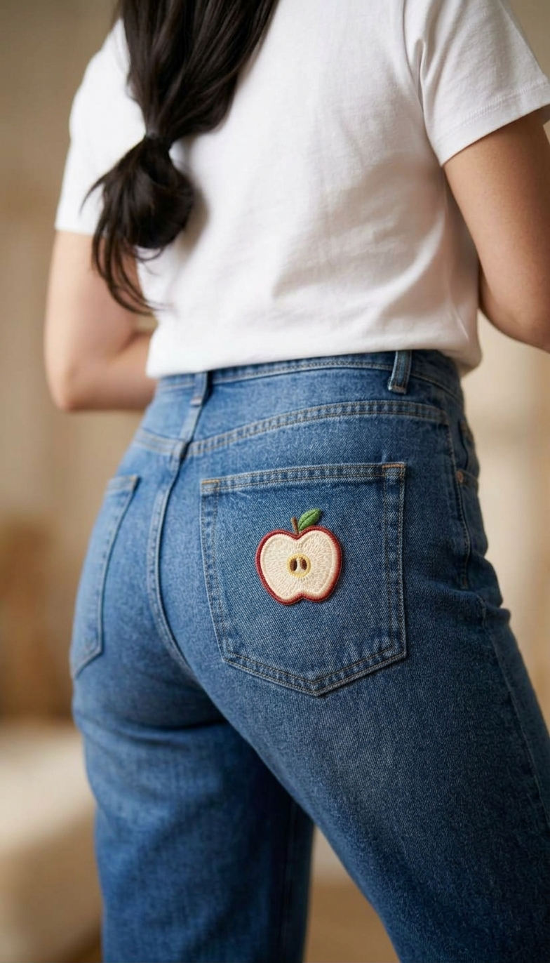 Red Apple Embroidered Patch, Fruit Iron On Embroidery Applique for Clothing, Bags & DIY Crafts