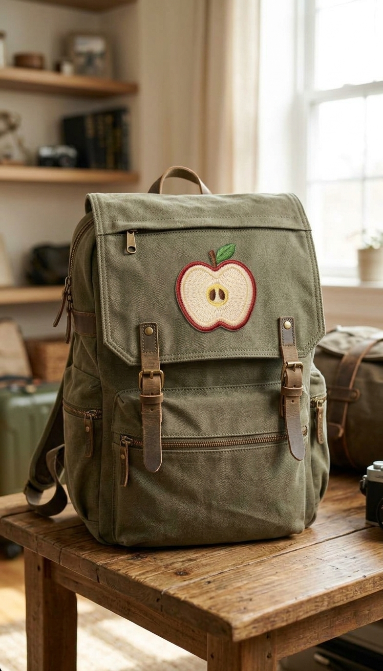Red Apple Embroidered Patch, Fruit Iron On Embroidery Applique for Clothing, Bags & DIY Crafts