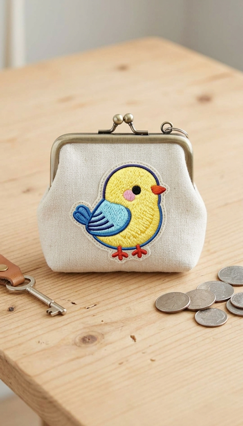 Cute Yellow Bird Embroidered Patch - Iron On / Sew On Applique
