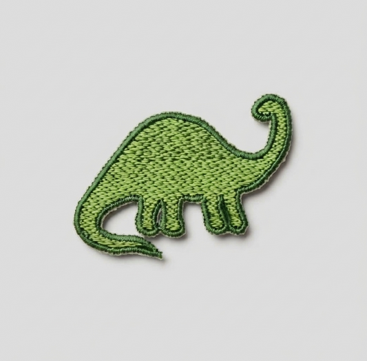 Dinosaur Embroidered Patch, Green T-Rex Iron-On Patch, Cute Dinosaur Clothing Patch