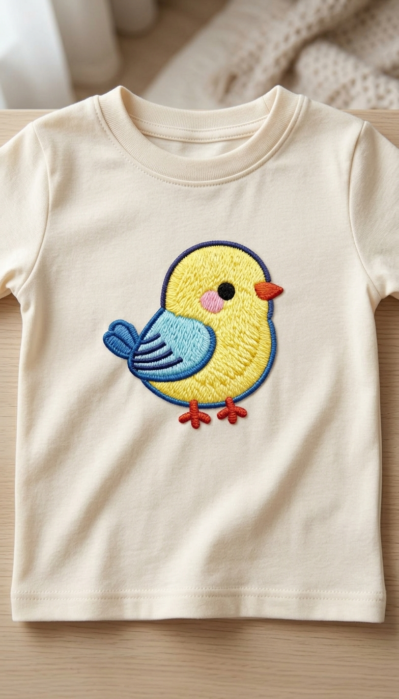Cute Yellow Bird Embroidered Patch - Iron On / Sew On Applique