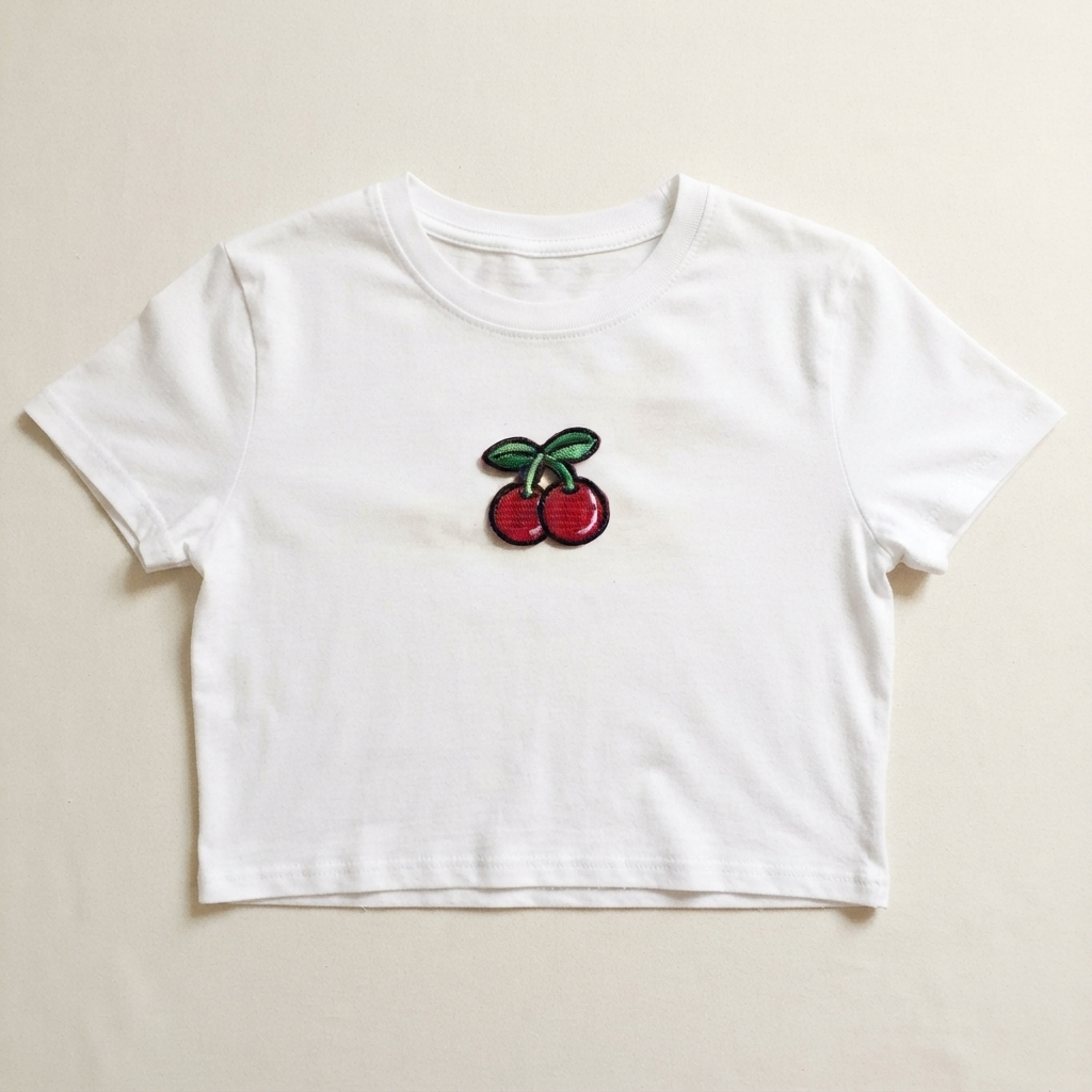 Cherry Embroidered Patch, Red Cherry Fruit Iron On Patch, Cute Kawaii Fruit Applique, Sewing Patch for Clothes, Bags & Jackets